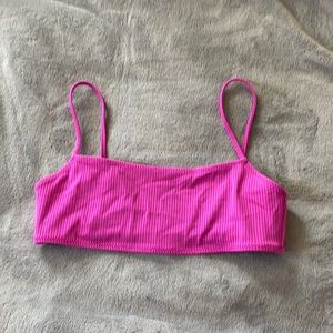 Pink bikini top
